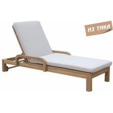 Шезлонг деревянный с матрасом Rimini TAG/rimini/sunbed