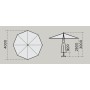 Зонт профессиональный Ø4 м Palladio Standard 091/4000PASA1N
