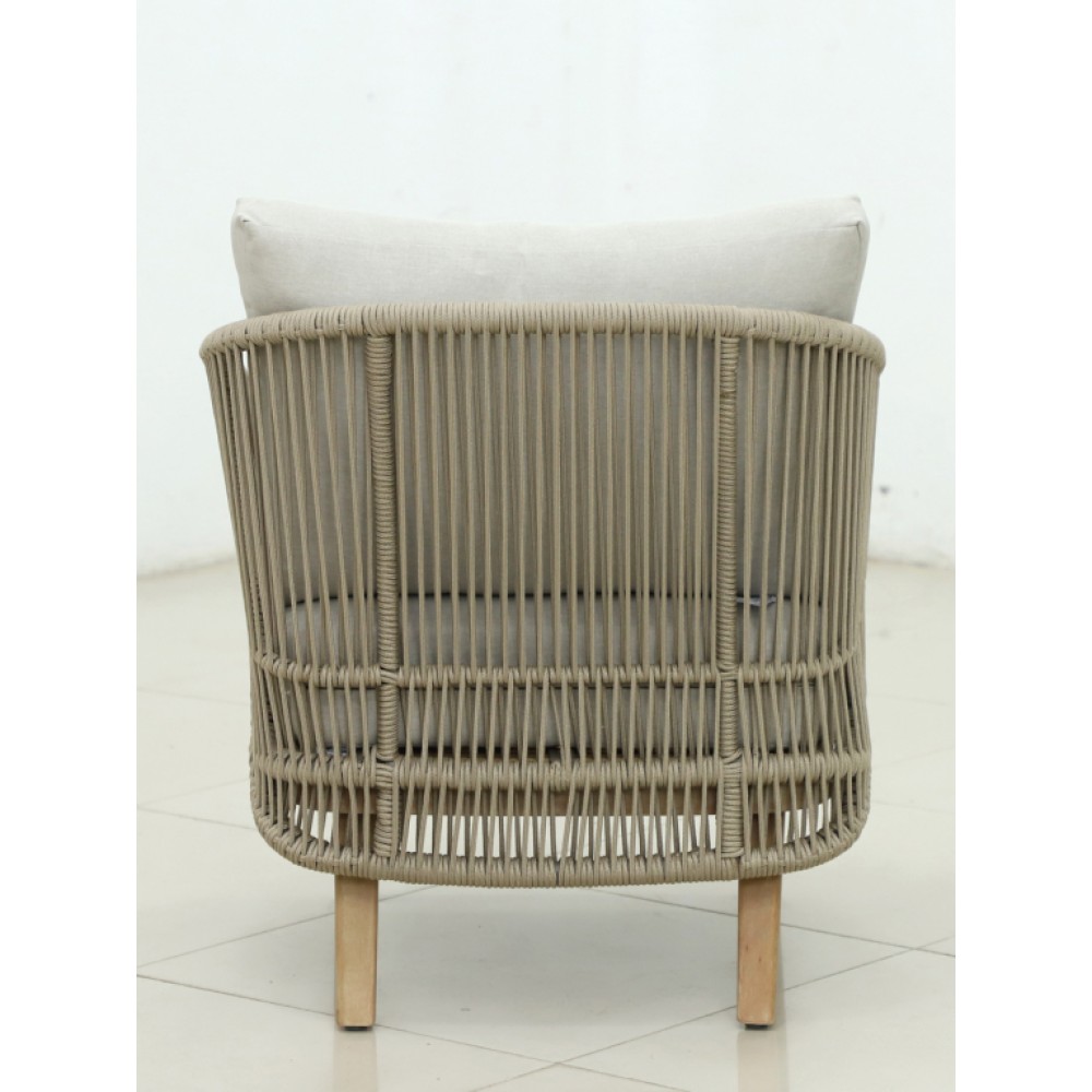 Кресло лаунж плетеное с подушками Mali TAG/HUC39798/SINGLE Кресло лаунж плетеное с подушками Mali TAG/HUC39798/SINGLE