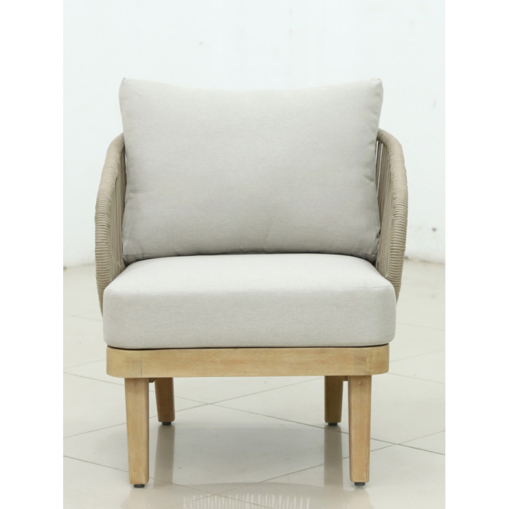 Кресло лаунж плетеное с подушками Mali TAG/HUC39798/SINGLE Кресло лаунж плетеное с подушками Mali TAG/HUC39798/SINGLE