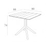 Стол пластиковый Paris Table 80 234/298-1876