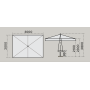 Зонт профессиональный 2х3 м Palladio Standard 091/2030PASA1S