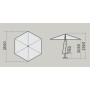 Зонт профессиональный Ø2.5 м Lido Dark 091/C2500LDDT6
