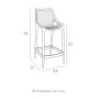 Стул пластиковый полубарный Air Bar 65 234/067-4294