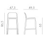 Стул пластиковый полубарный Faro Mini 003/4034710000
