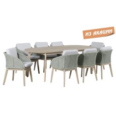 Комплект обеденной деревянной мебели на 8 персон Madrague TAG/MADRAGUE/DINNER8