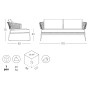 Диван плетеный с подушками Lisa Sofa Club 005/2885ZEP73XT