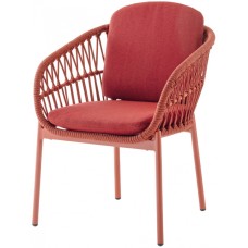 Кресло плетеное с подушками Elba Rope 150/ELBAROPE/RED