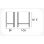 Стол ламинированный барный Horeca 199/TAV100x60
