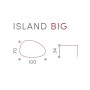 Столик металлический журнальный Island 150/ISLAND/B