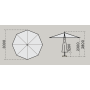 Зонт профессиональный Ø3 м Palladio Standard 091/3000PASA1N