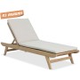 Шезлонг-лежак деревянный с матрасом Eloise TAG/HUC26236-1+CUS/DF
