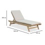 Шезлонг-лежак деревянный с матрасом Eloise TAG/HUC26236-1+CUS/DF