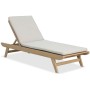 Шезлонг-лежак деревянный с матрасом Eloise TAG/HUC26236-1+CUS/DF