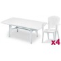 Комплект пластиковой мебели President 1800 Super Elegant Monobloc 005/957+1900/WH