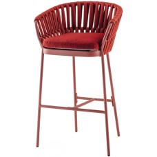 Кресло плетеное полубраное с подушкой Soho 150/SOHOBAR/RED Кресло плетеное полубраное с подушкой Soho 150/SOHOBAR/RED