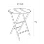 Стол пластиковый складной Helen Folding Table Ø60 234/294-1999