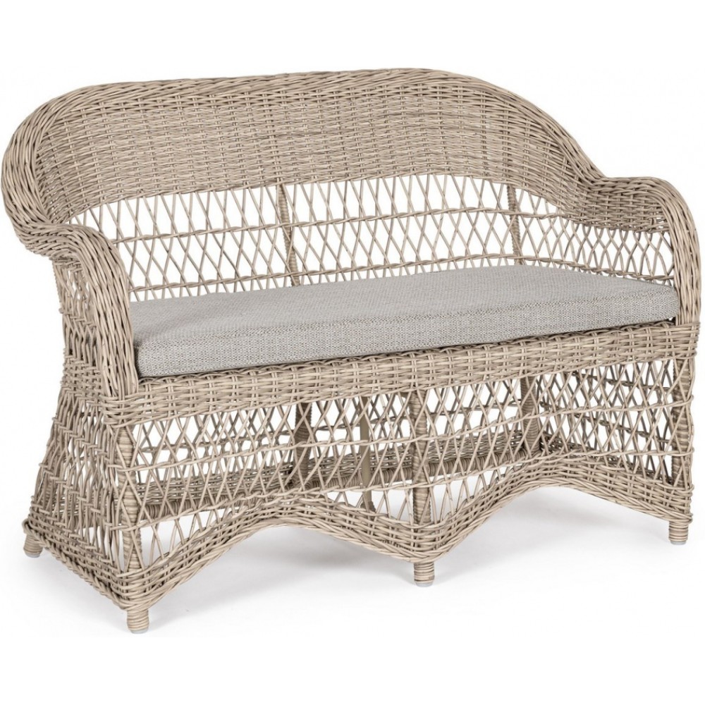 Диван плетеный с подушками Jupiter 0660340 Диван плетеный с подушками Jupiter 0660340