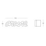 Скамья пластиковая дизайнерская Amore Standard SL/SDAMO040FU