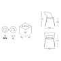 Кресло с обивкой Miss B Pop coated steel frame 005/2686VAT325