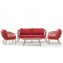 Комплект лаунж мебели Elba Rope 150/ELBAROPESET/RED