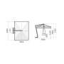 Зонт профессиональный 3х4 м Palladio Braccio 091/3040PABA1N