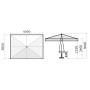 Зонт профессиональный 3х4 м Rimini Standard 091/C3040RIST6N