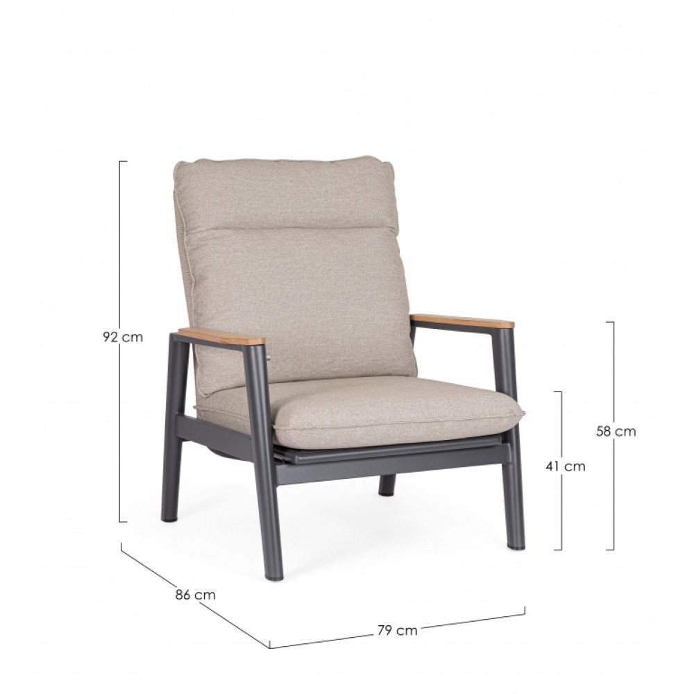 Кресло плетеное с подушками Miguel 0663657 Кресло плетеное с подушками Miguel 0663657