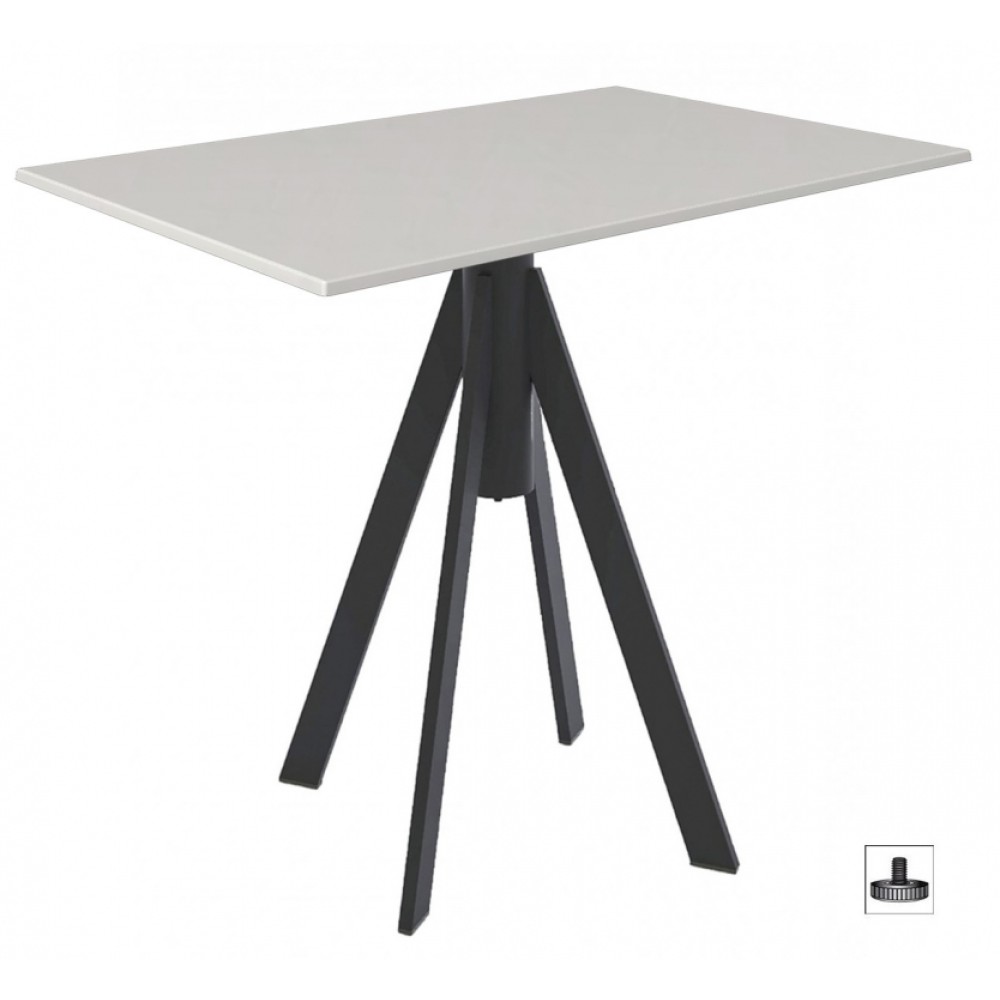 Стол обеденный Fuoz Werzalit Uniart GEN/FL101/R9005-WMT8060-3101 Стол обеденный Fuoz Werzalit Uniart GEN/FL101/R9005-WMT8060-3101