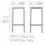 Стол пластиковый барный Spritz Basic VON/56018_NEG