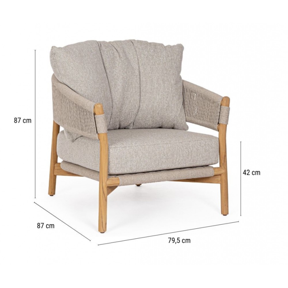 Лаунж-кресло плетеное с подушками Garita 0660656 Лаунж-кресло плетеное с подушками Garita 0660656