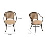 Кресло металлическое плетеное Throne NAT/THRONE-CH/M706/5M0-18/KA01