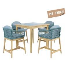 Комплект барной деревянной мебели на 4 персоны Cambria TAG/CAMBRIA/BAR4