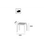 Столик пластиковый для шезлонга Wave Side Table PP/wave61