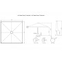 Зонт профессиональный 4х4 м Mega Telescopic Manual 90-5002-02/OLE
