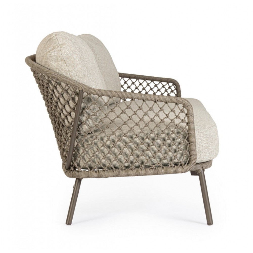 Диван двухместный плетеный с подушками Corbeta 0660666 Диван двухместный плетеный с подушками Corbeta 0660666