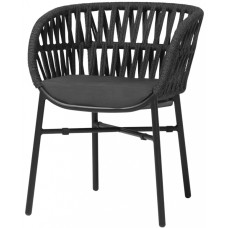 Кресло плетеное с подушкой Tahiti 150/TAHITI/BL