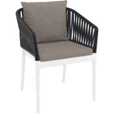 Кресло пластиковое с подушками Portofino 234/212-2187/LBLB