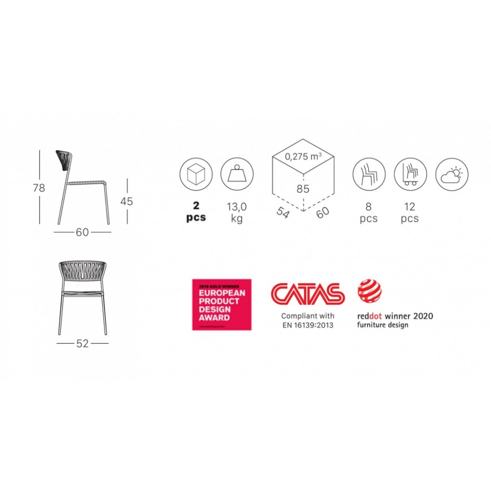 Стул плетеный Lisa Filo 005/2870ZLN60 Стул плетеный Lisa Filo 005/2870ZLN60