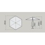 Зонт профессиональный Ø2.5 м Lido Starwhite 091/C2500LDWT7N