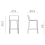 Стул пластиковый полубарный Trill Stool Mini 003/4035353000