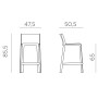 Стул пластиковый полубарный Trill Stool Mini 003/4035353000