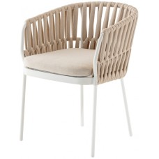 Кресло плетеное с подушкой Soho 150/SOHO/WH