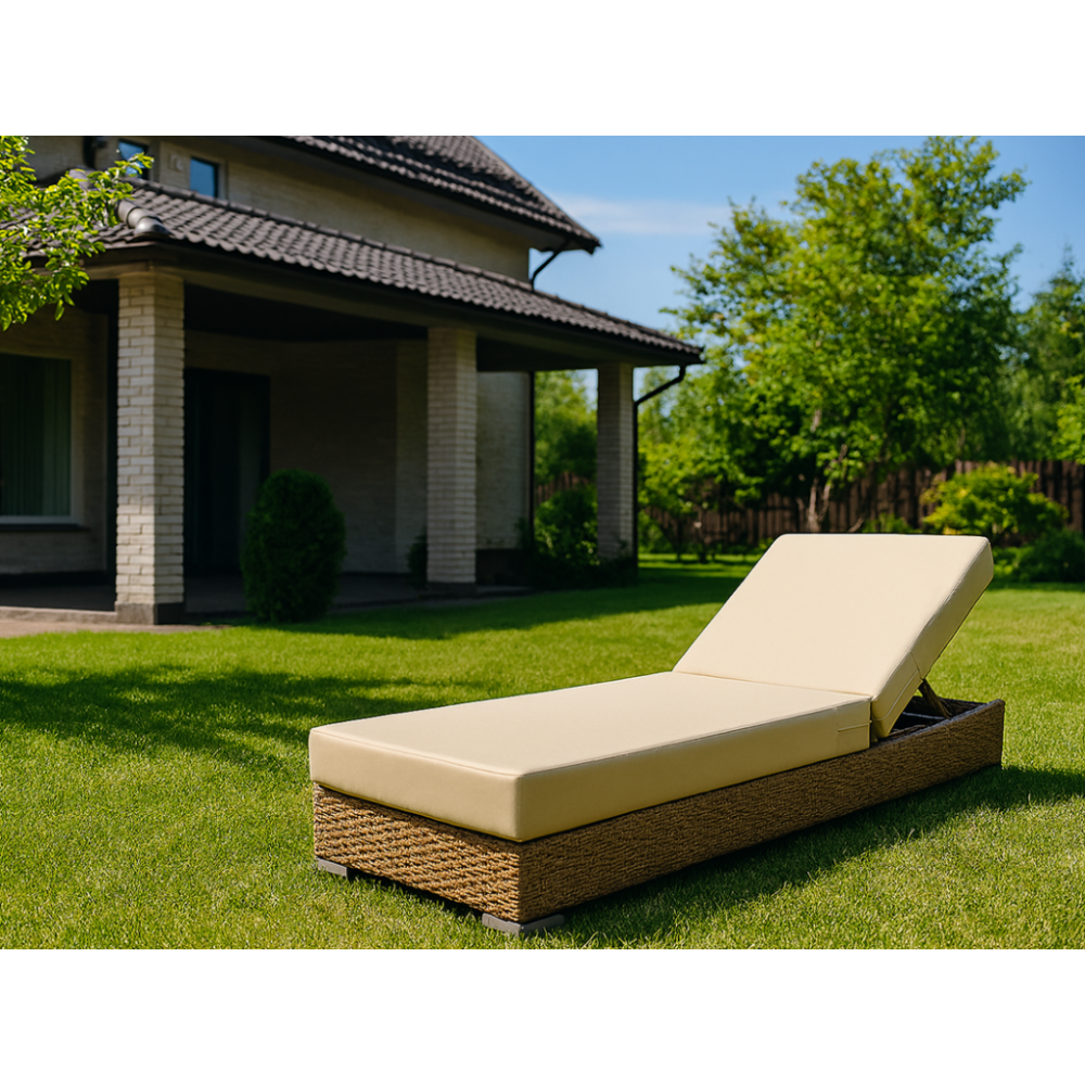 Шезлонг-лежак плетеный с матрасом Mantera RH/MANTERA/BELUX/115 Шезлонг-лежак плетеный с матрасом Mantera RH/MANTERA/BELUX/115