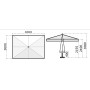Зонт профессиональный 3х4 м Palladio Standard 091/3040PASA1S