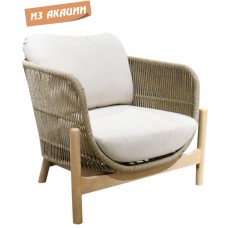 Кресло деревянное плетеное с подушками Talara TAG/HUC25759-1/SINGLE