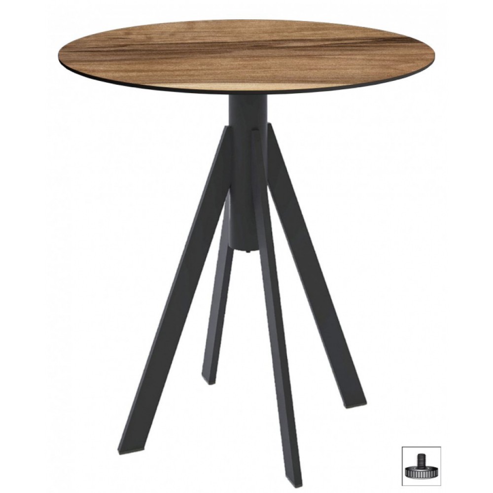 Стол обеденный Fuoz HPL GEN/FL101/R9005-HPL60/4525/FT01 Стол обеденный Fuoz HPL GEN/FL101/R9005-HPL60/4525/FT01