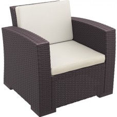 Кресло пластиковое плетеное с подушками Monaco Lounge 234/831-4850/П2