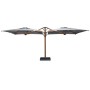 Зонт профессиональный двухкупольный 3.5х7.5 м Galaxia Dual T Timber 091/C3570DTLT8N