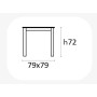 Стол ламинированный обеденный Horeca 199/TAV80x80